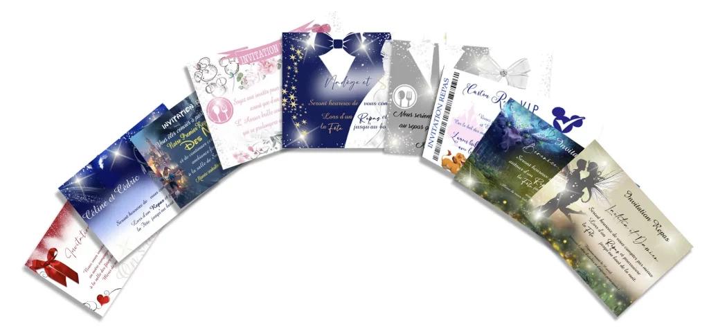 Cartes d'invitation Repas ou au brunch/post-mariage