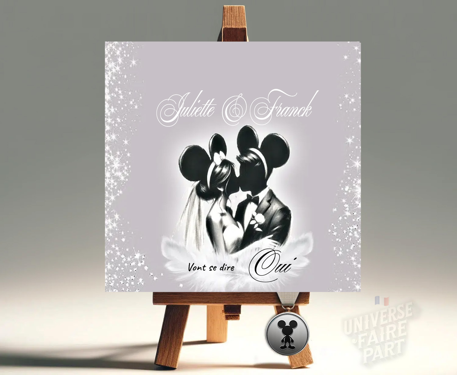 Un Amour à l’Encre Noire : Faire-Part de Mariage pour les Fans de Disney