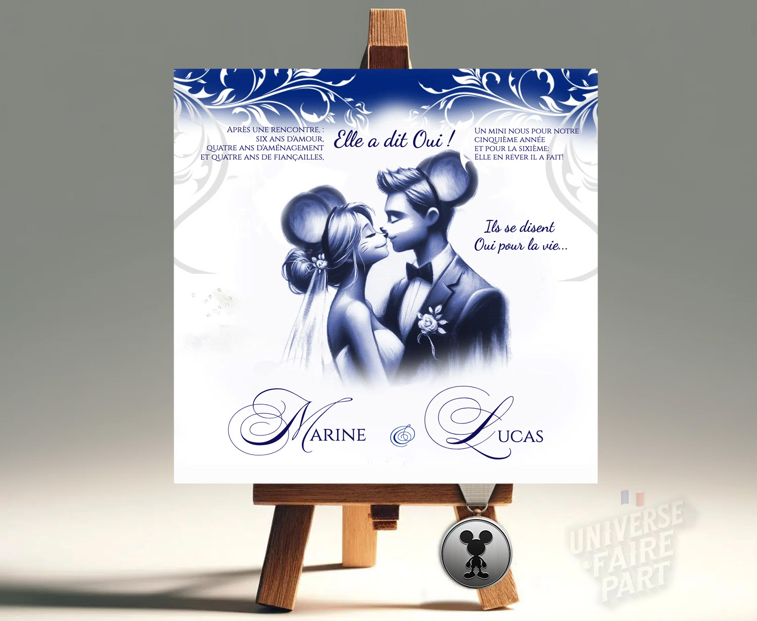 Faire-Part Mariage Étoile Union Enchantée : Pour les Fans de Disney